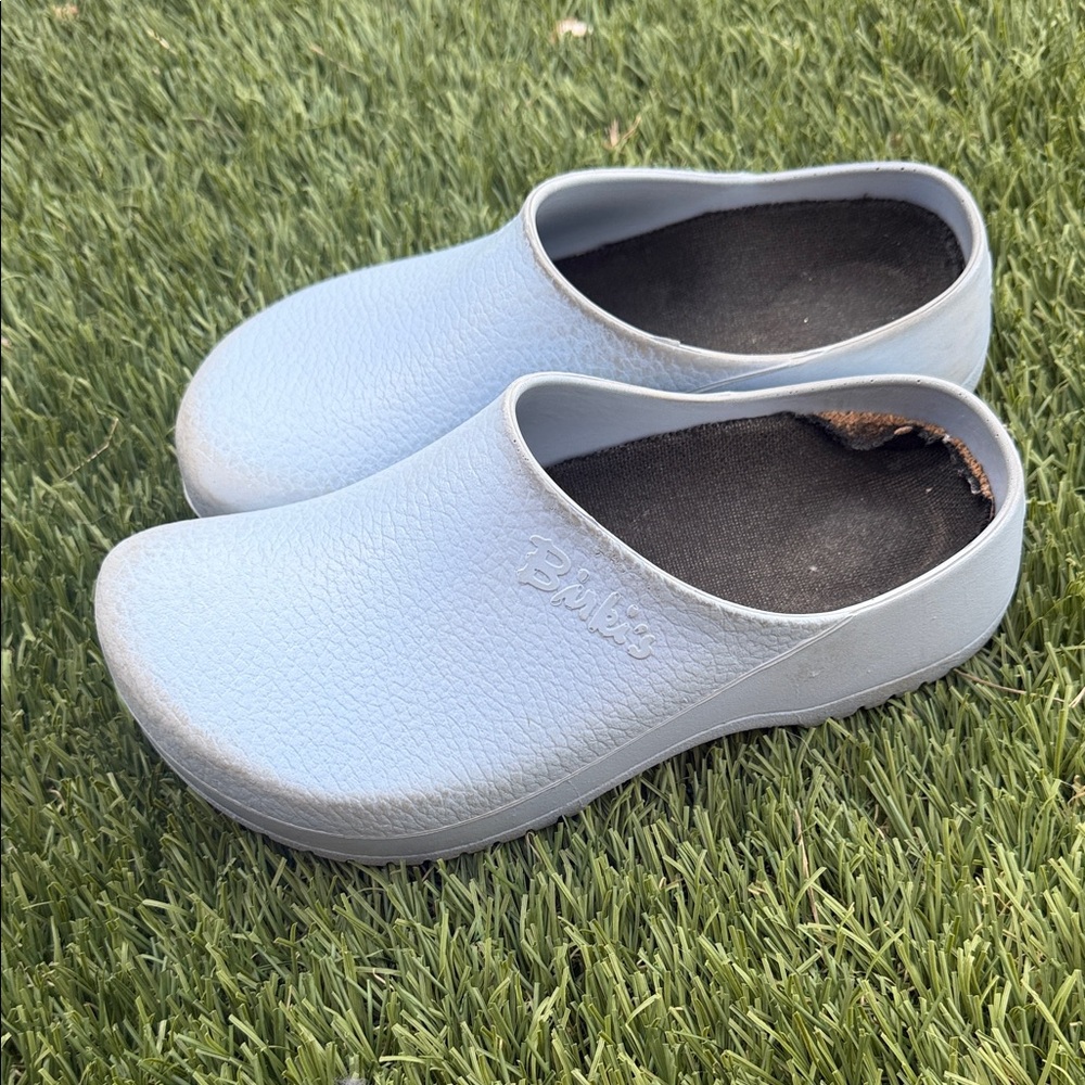 Birkenstock Light Blue Slip-On Clogs